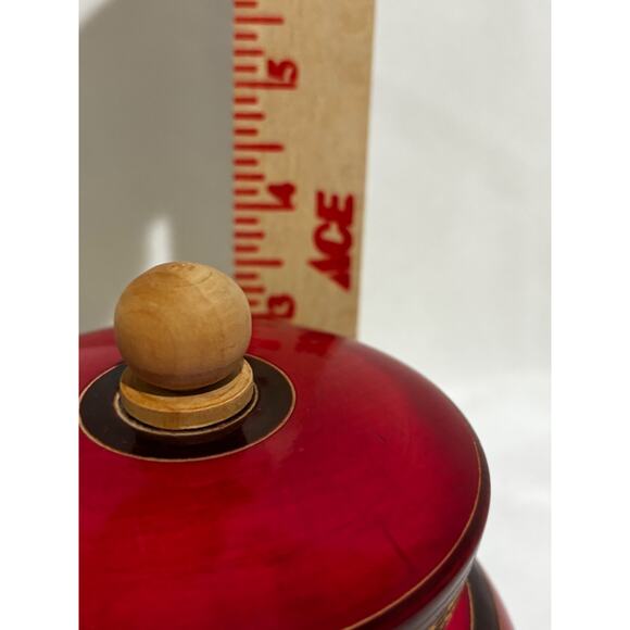 Cabo Carved Hispanic Aztec Tribal, HAND CRAFTED Spice Trinket Lidded Jar Unique - Picture 7 of 7